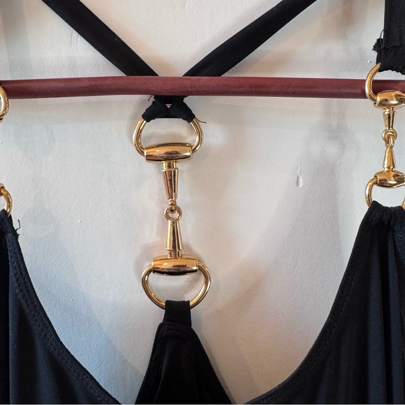 Vintage Cache Horsebit Spaghetti Strap Dress for Vacation or Party Size 10 - Picture 3 of 7